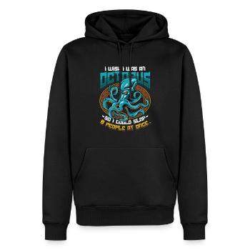 Slap 8 Menschen Auf Einmal Octopi Funny Octopus - Männer Premium Bio Hoodie - Schwarz - Vorne - Nico (187cm)