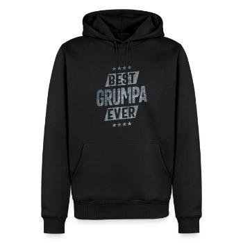 Meilleur Grumpa Ever Papa Grand-père - Sweat à capuche Premium bio Homme - noir - Devant - Nico (187cm)