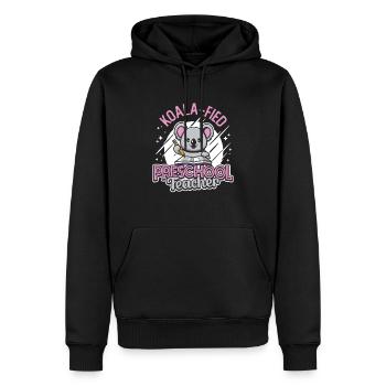 Koala-fied Koala fier enseignant préscolaire - Sweat à capuche Premium bio Homme - noir - Devant - Nico (187cm)