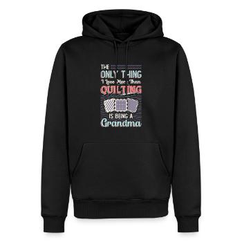 Nähen Quilter Oma Quilten - Männer Premium Bio Hoodie - Schwarz - Vorne - Nico (187cm)