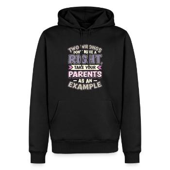Zwei Ungerechtigkeiten Ergeben Kein Recht. - Männer Premium Bio Hoodie - Schwarz - Vorne - Nico (187cm)
