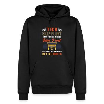 Essayez de rendre les choses infaillibles - Sweat à capuche Premium bio Homme - noir - Devant - Nico (187cm)