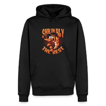 Shrimply Die Besten Meeresfrüchte Essen Shrimps - Männer Premium Bio Hoodie - Schwarz - Vorne - Nico (187cm)