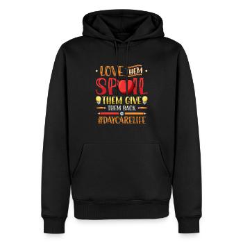 Aimez-les gâtés, elle leur rend Kita-leben - Sweat à capuche Premium bio Homme - noir - Devant - Nico (187cm)