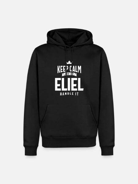 Eliel Personalized Name - Men’s Premium Organic Hoodie - black