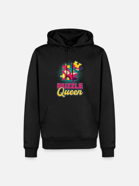 Puzzle Queen, jeu de réflexion - Sweat à capuche Premium bio Homme - noir