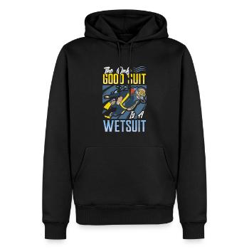Der Einzig Gute Anzug Ist Ein Neoprenanzug - Männer Premium Bio Hoodie - Schwarz - Vorne - Nico (187cm)