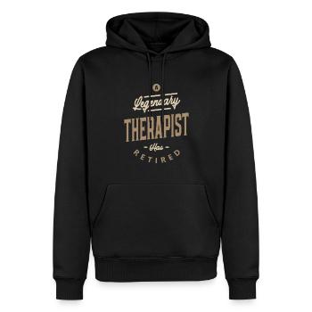 Therapist Funny Job Title Profession - Men’s Premium Organic Hoodie - black - Front - Nico (187cm)