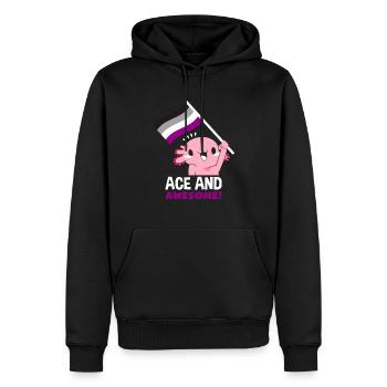 Asexuell Axolotl - Männer Premium Bio Hoodie - Schwarz - Vorne - Nico (187cm)