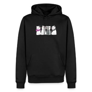 Asexuell Katzen - Männer Premium Bio Hoodie - Schwarz - Vorne - Nico (187cm)