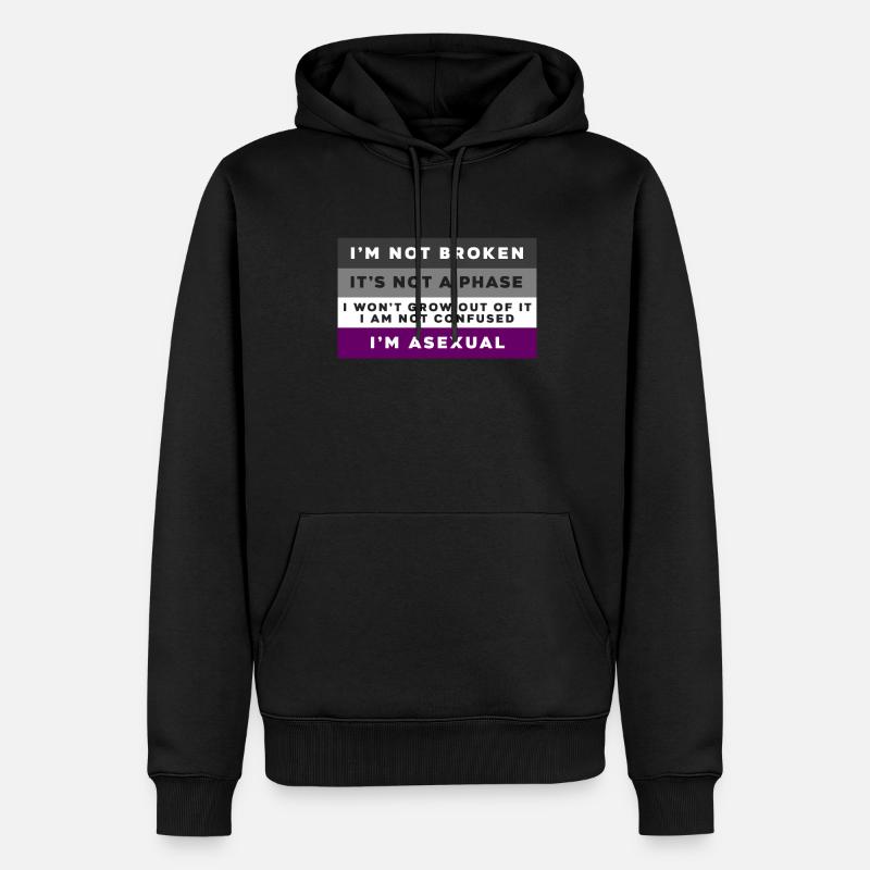 Sortie asexuée Cadeau d’asexualité - Sweat à capuche Premium bio Homme - noir