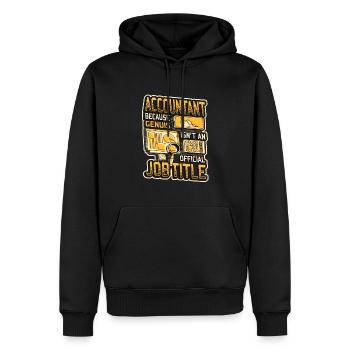 Le génie comptable n’est pas un fonctionnaire - Sweat à capuche Premium bio Homme - noir - Devant - Nico (187cm)