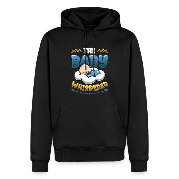 The Baby Whisperer Nounou Childminder Baby-sitter - Sweat à capuche Premium bio Homme - noir - Devant - Nico (187cm)