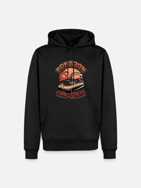 Ponton bateau, capitaine ponton - Sweat à capuche Premium bio Homme - noir