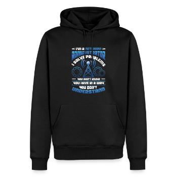 Solve problems IT-support network administrator - Men’s Premium Organic Hoodie - black - Front - Nico (187cm)