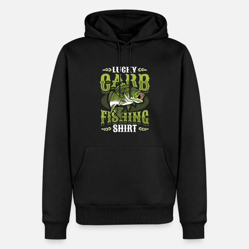 Pêche chanceuse aux glucides - Sweat à capuche Premium bio Homme - noir