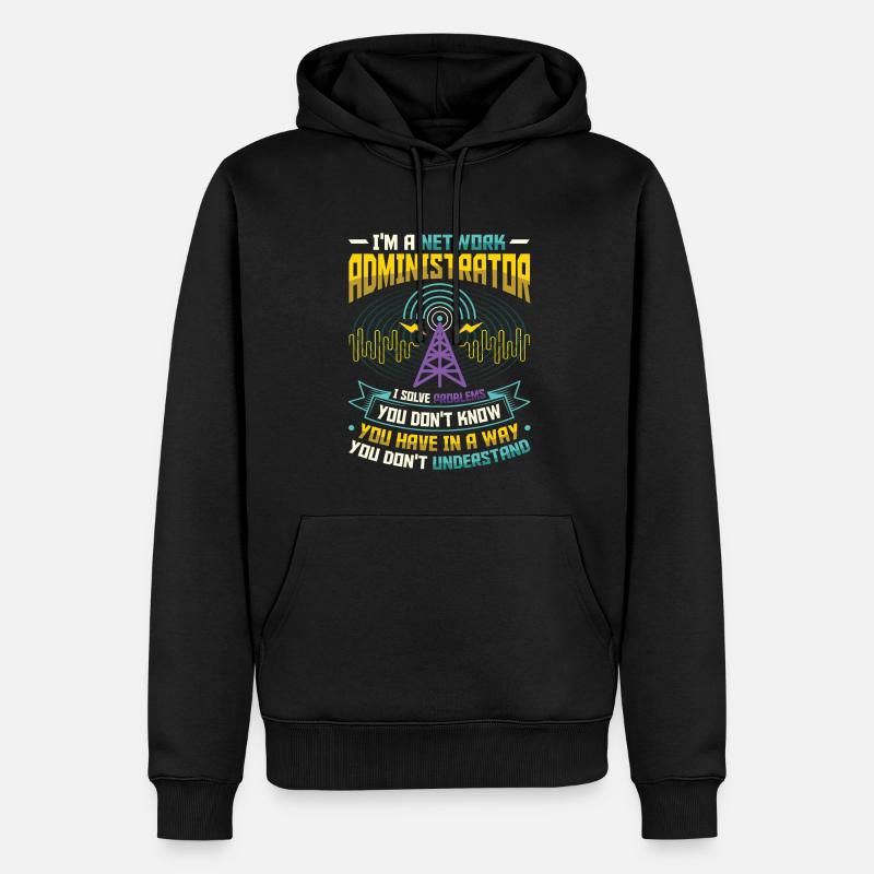 Solve problems It-support network administrator - Men’s Premium Organic Hoodie - black
