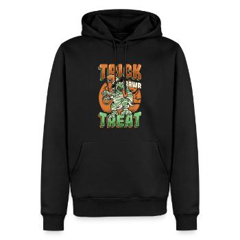 Trick Rawr Treat Halloween Trex - Sweat à capuche Premium bio Homme - noir - Devant - Nico (187cm)