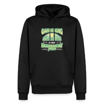 Gartenarbeit Ist Mein Ruhestandsplan. - Männer Premium Bio Hoodie - Schwarz - Vorne - Nico (187cm)
