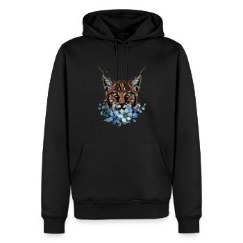 Lynx - Sweat à capuche Premium bio Homme - noir - Devant - Nico (187cm)