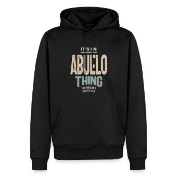 Mens It's an Abuelo Thing Funny Dad Grandpa - Men’s Premium Organic Hoodie - black - Front - Nico (187cm)
