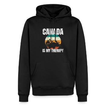 Le Canada est ma thérapie Jours fériés au Canada - Sweat à capuche Premium bio Homme - noir - Devant - Nico (187cm)