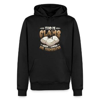 Diese Muscheln Graben Sich Nicht Selbst Aus - Männer Premium Bio Hoodie - Schwarz - Vorne - Nico (187cm)