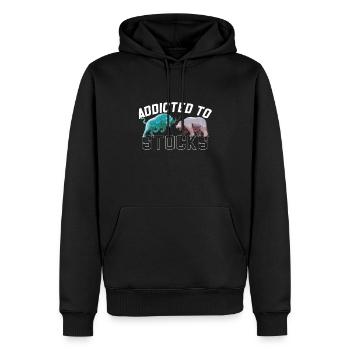Accro aux actions, Bull Bear Stock Market - Sweat à capuche Premium bio Homme - noir - Devant - Nico (187cm)