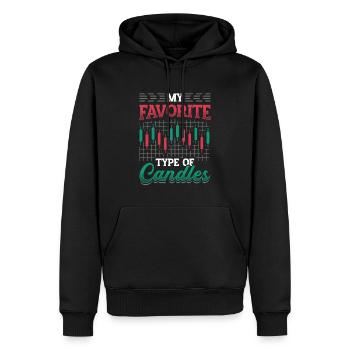 Börse AktienhändlerMein Bevorzugter Kerzentyp, Bör - Männer Premium Bio Hoodie - Schwarz - Vorne - Nico (187cm)