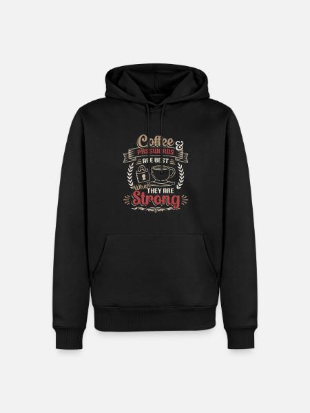 Coffee, password - Men’s Premium Organic Hoodie - black