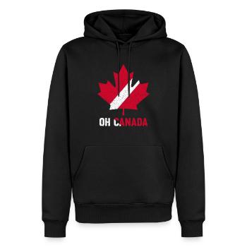 Ach Kanada - Männer Premium Bio Hoodie - Schwarz - Vorne - Nico (187cm)