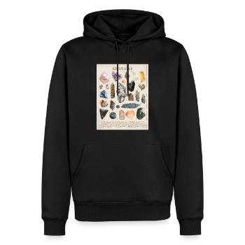 Tafel der Kristalle - Männer Premium Bio Hoodie - Schwarz - Vorne - Nico (187cm)