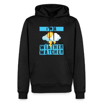I'm A Weather Watcher Meteorologe - Männer Premium Bio Hoodie - Schwarz - Vorne - Nico (187cm)