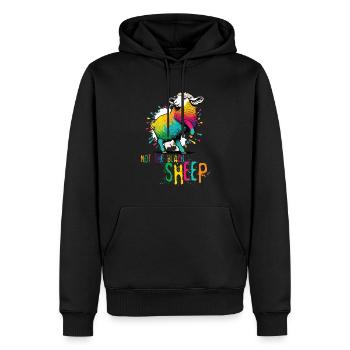 Not The Black Sheep - Men’s Premium Organic Hoodie - black - Front - Nico (187cm)