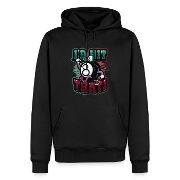 Id Hit That Pool Billiards - Männer Premium Bio Hoodie - Schwarz - Vorne - Nico (187cm)