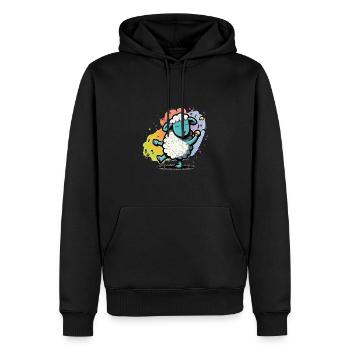 Lustige Bunte Schafe - Männer Premium Bio Hoodie - Schwarz - Vorne - Nico (187cm)