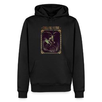 Cycling is Fun Goth - Männer Premium Bio Hoodie - Schwarz - Vorne - Nico (187cm)