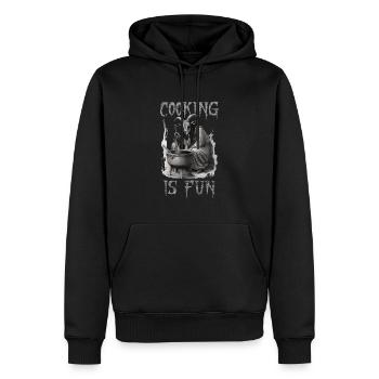 Cuisiner est Fun Goth - Sweat à capuche Premium bio Homme - noir - Devant - Nico (187cm)
