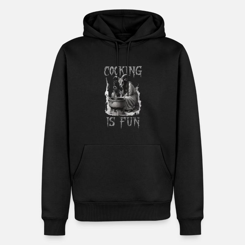 Cuisiner est Fun Goth - Sweat à capuche Premium bio Homme - noir