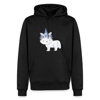 Niedlicher Polarfuchs - Männer Premium Bio Hoodie - Schwarz - Vorne - Nico (187cm)