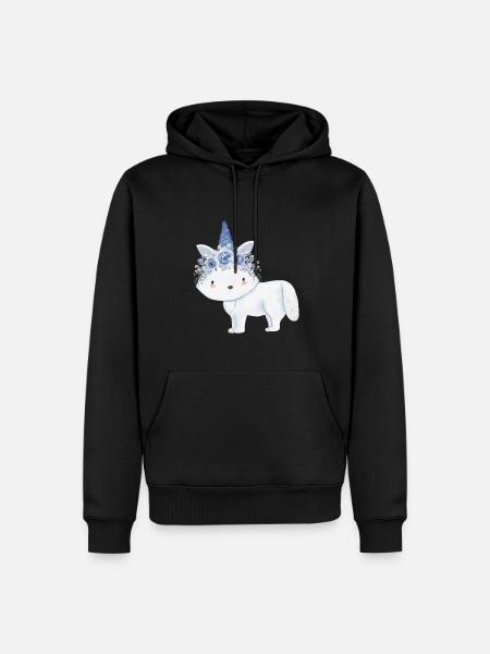 Cute arctic fox - Men’s Premium Organic Hoodie - black