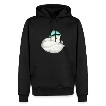 Niedlicher Polarfuchs - Männer Premium Bio Hoodie - Schwarz - Vorne - Nico (187cm)
