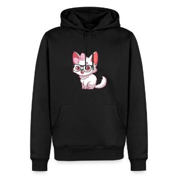 Niedlicher Polarfuchs - Männer Premium Bio Hoodie - Schwarz - Vorne - Nico (187cm)