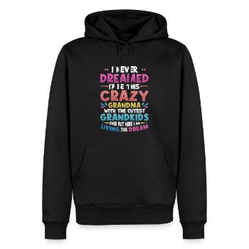 Une grand-mère fière aime ses petits-enfants - Sweat à capuche Premium bio Homme - noir - Devant - Nico (187cm)