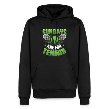 Sonntage Sind Für Tennisspieler - Männer Premium Bio Hoodie - Schwarz - Vorne - Nico (187cm)