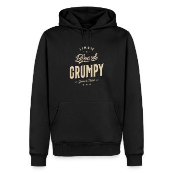 I Am One B Grumpy Funny - Men’s Premium Organic Hoodie - black - Front - Nico (187cm)