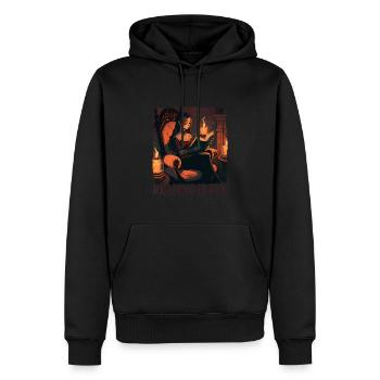 Reading is Fun Goth - Männer Premium Bio Hoodie - Schwarz - Vorne - Nico (187cm)