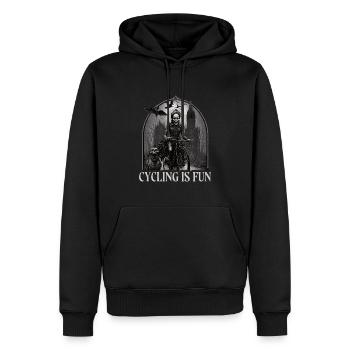 Satan occulte satanique Le cyclisme est amusant - Sweat à capuche Premium bio Homme - noir - Devant - Nico (187cm)