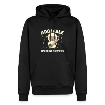 Les moutons adorables n’ont jamais été une option - Sweat à capuche Premium bio Homme - noir - Devant - Nico (187cm)