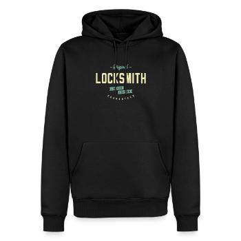 Locksmith Funny Job Title Profession - Men’s Premium Organic Hoodie - black - Front - Nico (187cm)